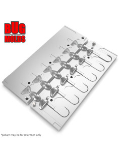 Aluminum CNC Mold Jig Head TipUp 12-18g 6-cav: 12-12-14-14-18-18g ID L1194 2