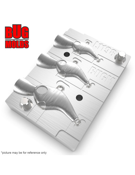 Aluminum CNC Mold Pilker Deracoup Tail Spinner 4-14,2g 3-cav: 4-7-14,2g ID L1198