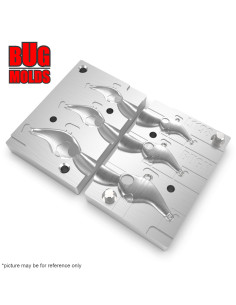 Aluminum CNC Mold Pilker Deracoup Tail Spinner 4-14,2g 3-cav: 4-7-14,2g ID L1198 2