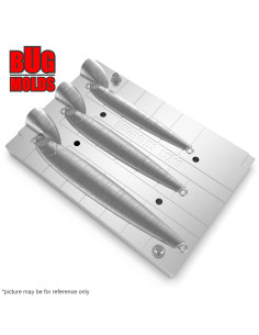 Aluminum CNC Mold Pilker Bleak Pilker 40-100g 3-cav: 40-60-100g ID L1210