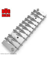 Aluminum CNC Mold Jig Rig Long Drop 8g 10-cav: 8-8-8-8-8-8-8-8-8-8g ID L1227
