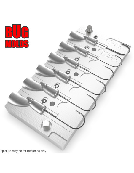 Aluminum CNC Mold Jig Head Jig Head Lushazer 3,5-5g 6-cav: 3,5-3,5-3,5-5-5-5g ID L1232