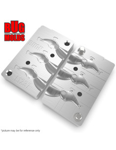 Aluminum CNC Mold Pilker Deracoup Tail Spinner 3,5g 3-cav: 3,5-3,5-3,5g ID L1237 2