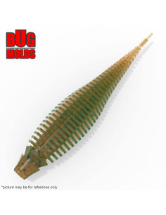 Fishing soft bait mold YotoWorm 3 inch model ID W852 from Bugmolds