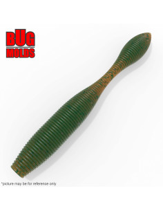 Fishing soft bait mold YamamotoNekoMacho 3,75 inch model ID W881 from Bugmolds