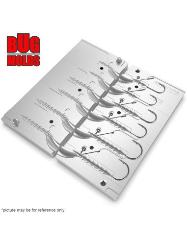 Aluminum CNC Mold Jig Head Eagle Lead 1,3-5g 6-cav: 1,3-1,3-3,5-3,5-5-5g ID L1285