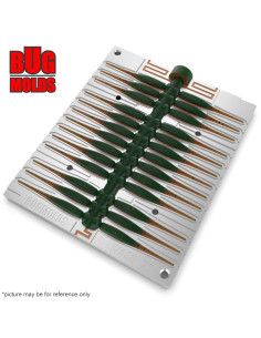 Fishing Soft Bait Multi-cavity Aluminum mold  BabyShad 2 inch 26-cav vol. 1,17 fl oz (34,65 cm^3)  ID W486_26a1 from Bugmolds