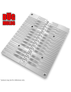 Fishing Soft Bait Multi-cavity Aluminum mold  BabyShad 2 inch 26-cav vol. 1,17 fl oz (34,65 cm^3)  ID W486_26a1 from Bugmolds 2