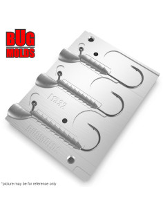 Aluminum CNC Mold Jig Head Tush 7,1-10,6g 3-cav: 7,1-7,1-10,6g ID L1332