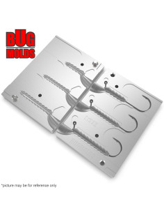 Aluminum CNC Mold Jig Head Tush 7,1-10,6g 3-cav: 7,1-7,1-10,6g ID L1332 2