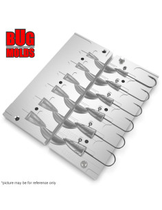 Aluminum CNC Mold Jig Head Happy Eel 5-18g 6-cav: 5-7-10-12-15-18g ID L1100 2