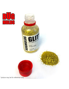 Aluminum glitter powder for DIY bait making Green Gold color 0,6mm 60ml / 2oz ID G015