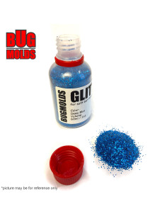 Aluminum glitter powder for DIY bait making Deep Blue color 0,6mm 60ml / 2oz ID G018