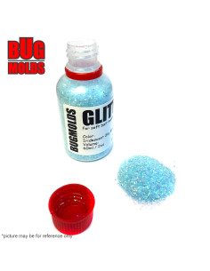 Holographic glitter powder for DIY bait making Iridescent Sky Blue color 0,6mm 60ml / 2oz ID G027