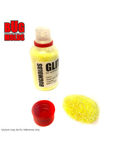 Holographic glitter powder for DIY bait making American Yellow and Green color 0,6mm 60ml / 2oz ID G032