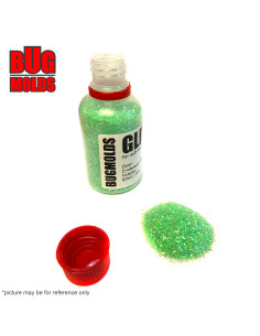 Holographic glitter powder for DIY bait making Iridescent Fluorescence(Green) color 0,6mm 60ml / 2oz ID G033