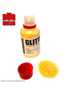 Holographic glitter powder for DIY bait making Iridescent Fluorescence Orange color 0,6mm 60ml / 2oz ID G036