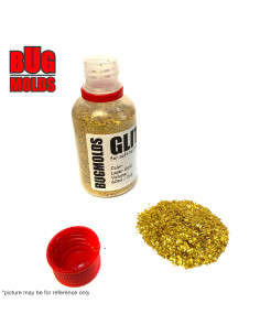Holographic glitter powder for DIY bait making Laser Gold color 0,8mm 60ml / 2oz ID G037