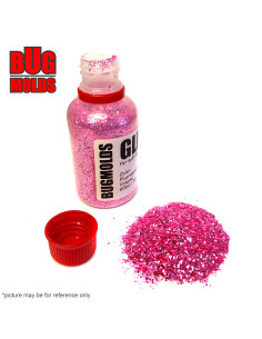 Holographic glitter powder for DIY bait making Fluorescent pink color 0,8mm 60ml / 2oz ID G039