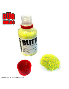 Holographic glitter powder for DIY bait making Magnificent Light Yellow color 0,8mm 60ml / 2oz ID G041