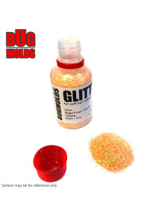 Holographic glitter powder for DIY bait making Magnificent Orange color 0,8mm 60ml / 2oz ID G043