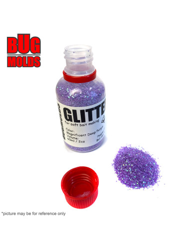 Holographic glitter powder for DIY bait making Magnificent Deep Purple color 0,8mm 60ml / 2oz ID G044