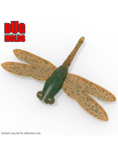 Fishing soft bait mold RealDragonfly 3 inch model ID B200 from Bugmolds