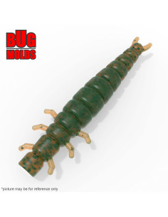 Fishing soft bait mold CaddisflyWorm 1,3 inch model ID B203 from Bugmolds