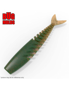 Fishing soft bait mold Machete Minnow 4,25 inch model ID W951 from Bugmolds