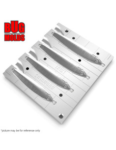 Aluminum CNC Mold Pilker Runaway Turbo 30-60g 4-cav: 30-40-50-60g ID L1381