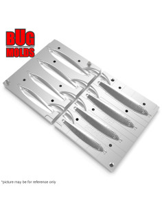 Aluminum CNC Mold Pilker Runaway Turbo 30-60g 4-cav: 30-40-50-60g ID L1381 2