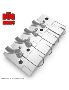 Aluminum CNC Mold Jig Head Okashira 2-4g 4-cav: 2-2-4-4g ID L1388