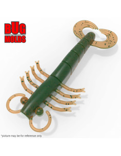 Fishing soft bait mold Prong 4 inch model ID C593 from Bugmolds