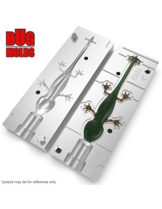 Fishing soft bait mold SlamAMander 4 inch model ID C595 from Bugmolds 2