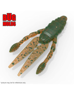 Fishing soft bait mold Thief 1 inch model ID C602 from Bugmolds