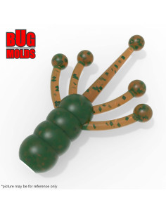 Fishing soft bait mold Dusters 1 inch model ID C605 from Bugmolds