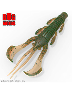 Fishing soft bait mold SmokinDadCraw 3 inch model ID C608 from Bugmolds