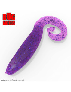 Fishing soft bait mold CurlTeez 4 inch model ID T456 from Bugmolds