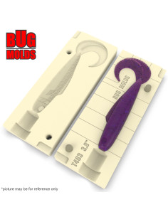 Fishing soft bait mold KiXterL 3,8 inch model ID T463 from Bugmolds 2