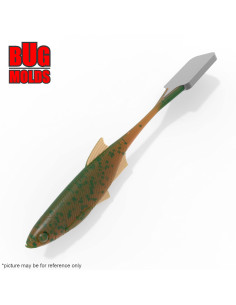 Fishing soft bait mold BleakVTail 2,5 inch model ID W970 from Bugmolds