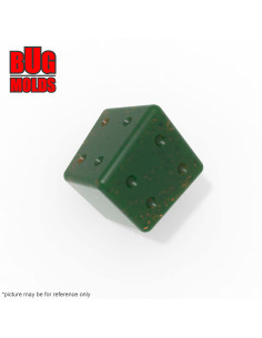 Fishing soft bait mold DiceRubber 1 inch model ID W976 from Bugmolds