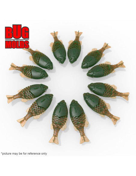 Fishing Soft Bait Centrifugal aluminum mold CM001 12-cav diam. 23cm/9,1inch from Bugmolds