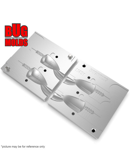 Aluminum CNC Mold Jig Head Jig Head 50-60g 2-cav: 50-60g ID L1491