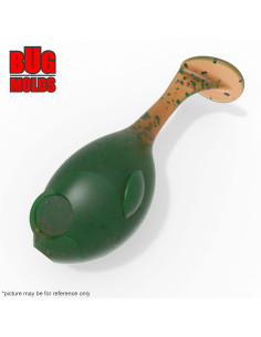 Fishing soft bait mold TadpoleShad 2,4 inch model ID V1264 from Bugmolds
