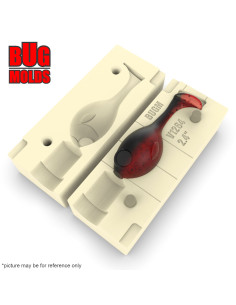 Fishing soft bait mold TadpoleShad 2,4 inch model ID V1264 from Bugmolds 2