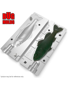 Fishing soft bait mold Y-Bass 4 inch model ID DPA012 from Bugmolds 2