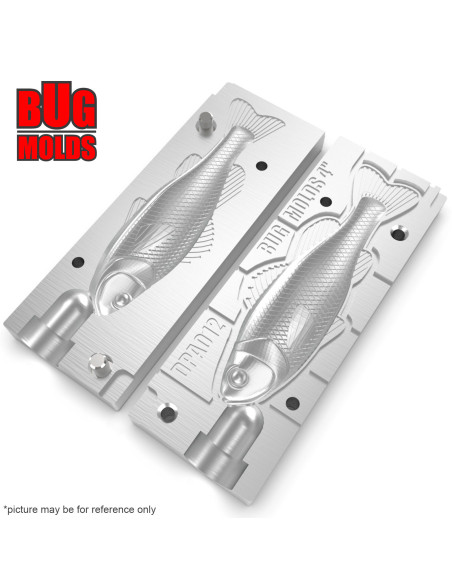 Fishing soft bait mold Y-Bass 4 inch model ID DPA012 from Bugmolds