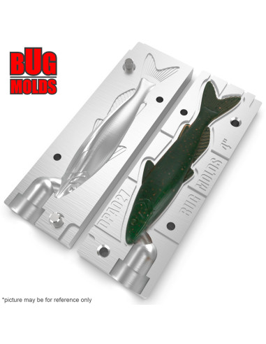 Fishing soft bait mold Y-ChannelCat 4 inch model ID DPA027 from Bugmolds