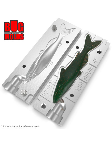 Fishing soft bait mold Y-ChannelCat 4 inch model ID DPA027 from Bugmolds