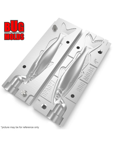 Fishing soft bait mold Y-ChannelCat 4 inch model ID DPA027 from Bugmolds